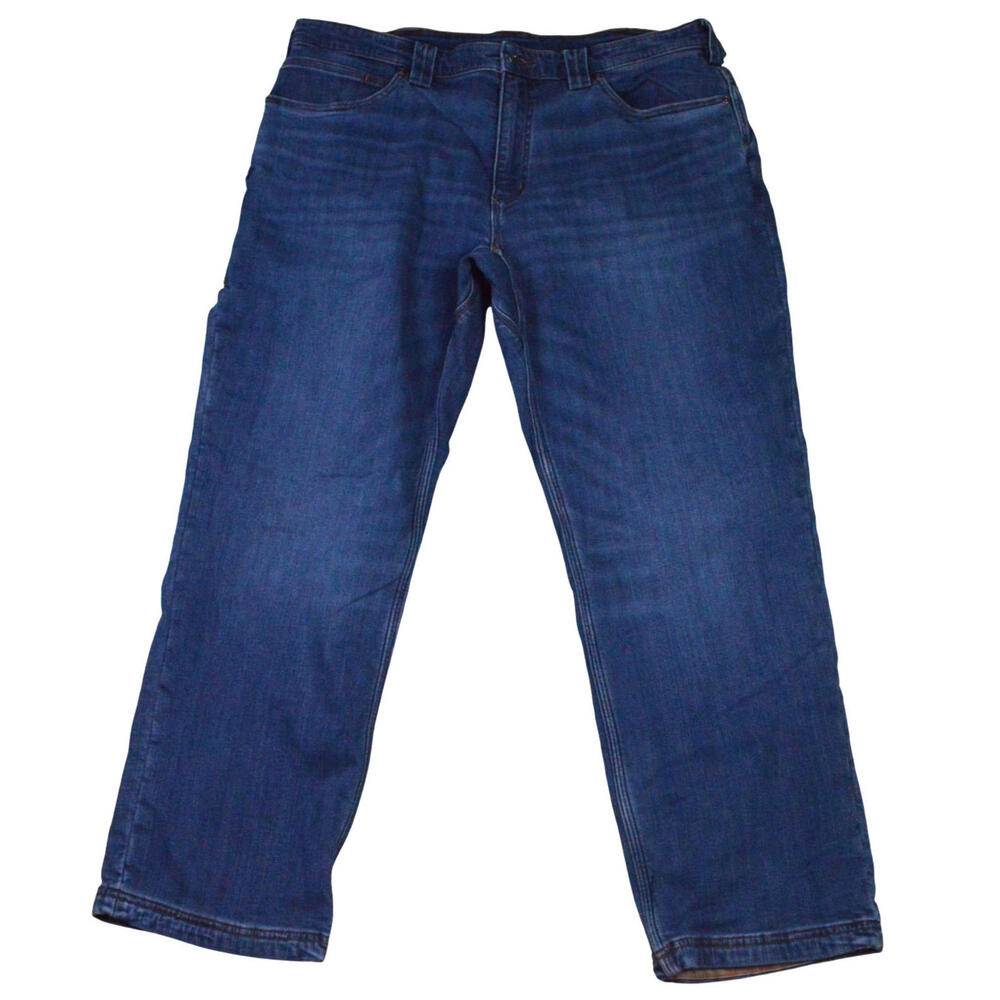 Duluth Trading Co Mens Jean 38x30 Blue Denim Lined 100% Cotton